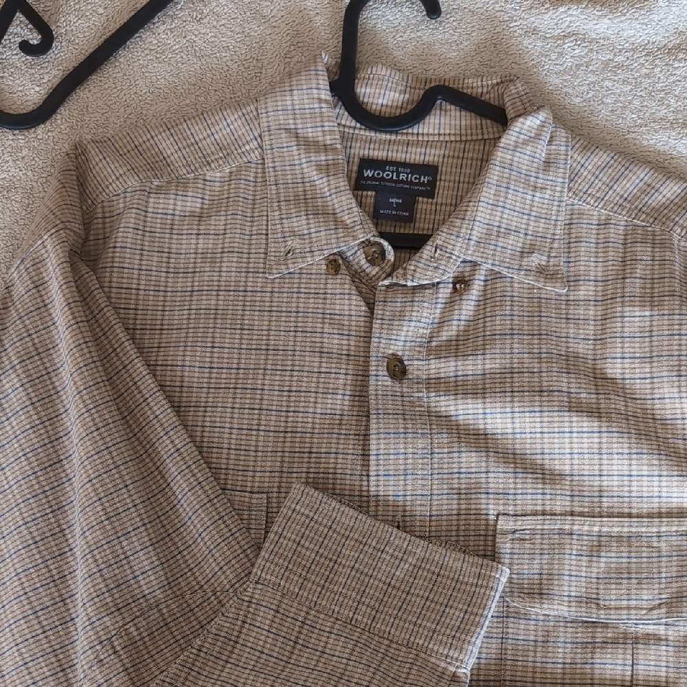 Woolrich Tan Plaid Men's Shirt